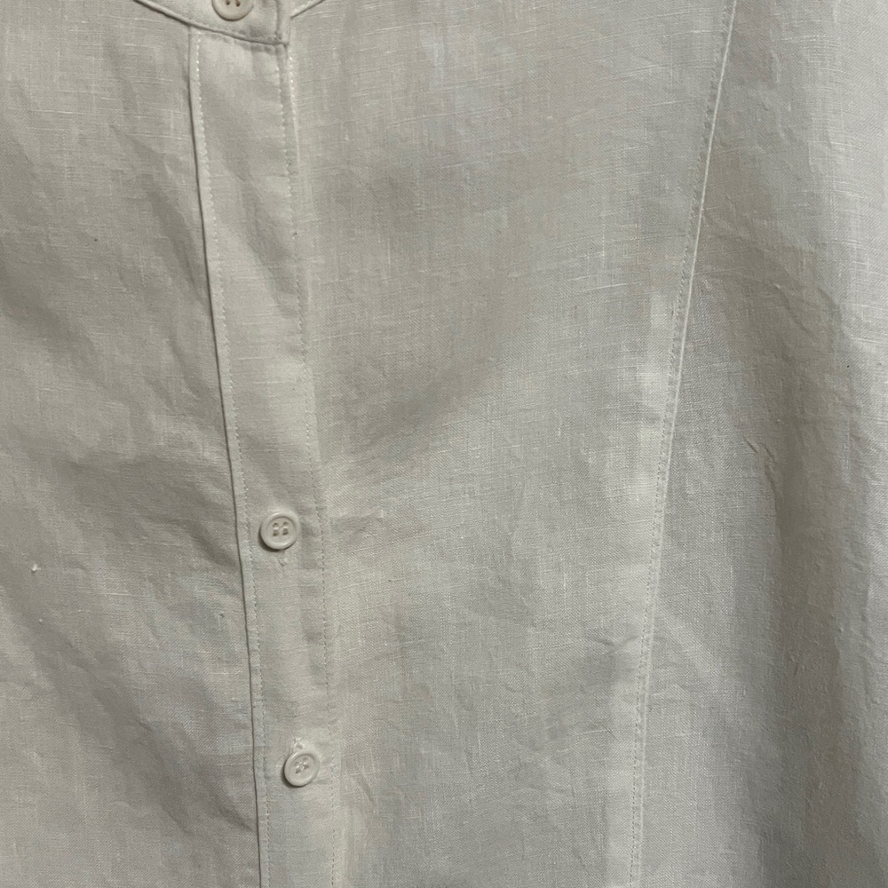 Jones New York WhiteLinen Shirt - Picture 3 of 8